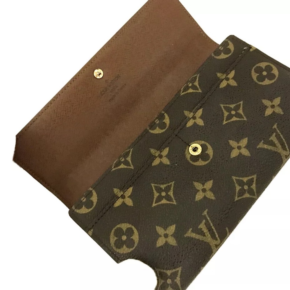 🏆💎💯 Louis Vuitton Monogram Portefeiulle Sarah Long Bifold Wallet